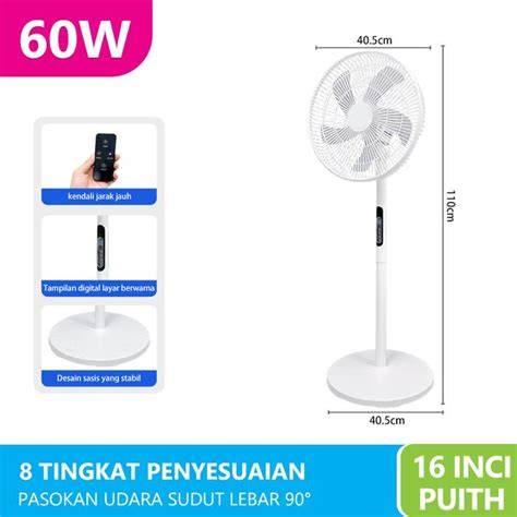 Feelweli Kipas Angin Berdiri Hemat Energi Standfan 3 Speed Kipas ... - raincitystudios.com