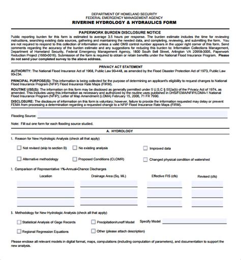 FEMA Application Form 8+ Download Free Documents in PDF