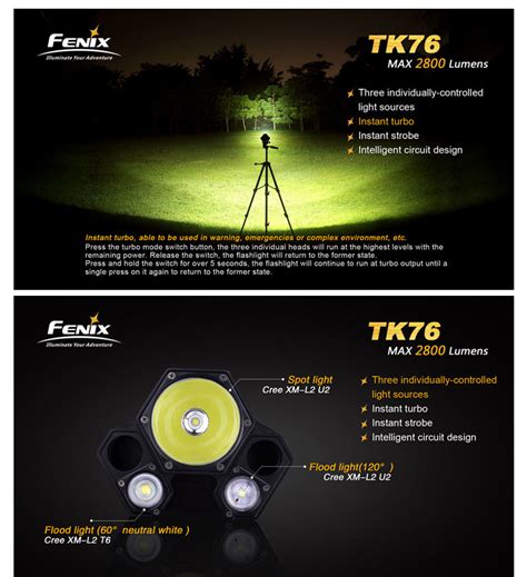 FENIX TK76 torcia LED 2800 lumens - MaxBlade