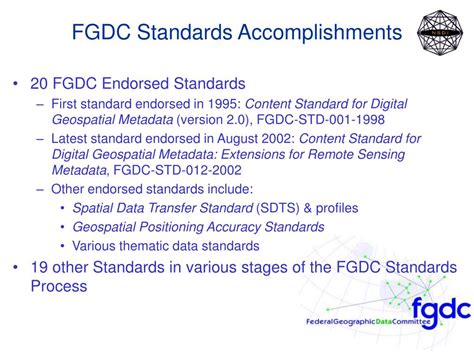 FGDC Standards | Endorsed Geospatial Standards List - wintechmobiles.com