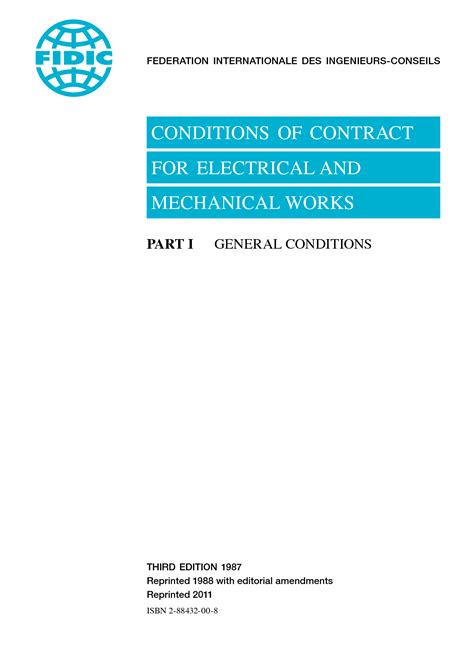 FIDIC Electrical and Mechanical Works International …