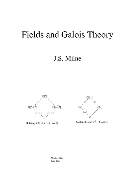 Fields and Galois Theory - James Milne - wintechmobiles.com
