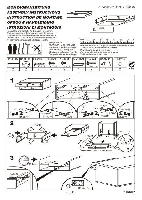 FIF MÖBEL TORO MONTAGEANLEITUNG Pdf-Herunterladen