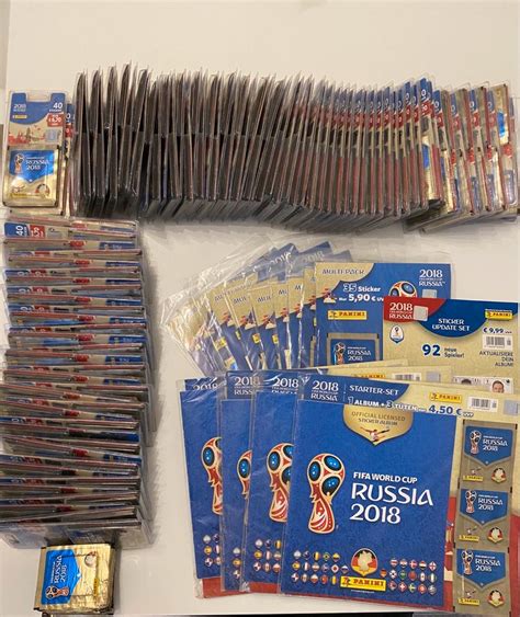 FIFA Worldcup Russia 2018 Sticker Blisterpack mit 12 Tüten: Weltmeisterschaft Russland 2018