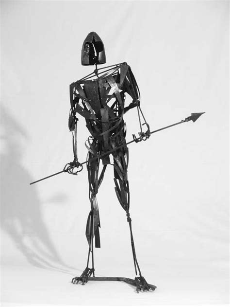Figurative metal art sculpture - Scrap metal artwork - muktibox.com