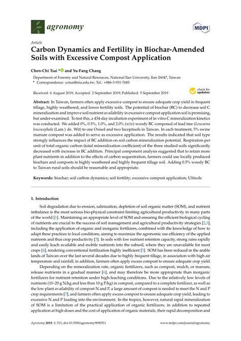 Figure 1 from Carbon Dynamics and Fertility in Biochar-Amended Soils ... - raincitystudios.com