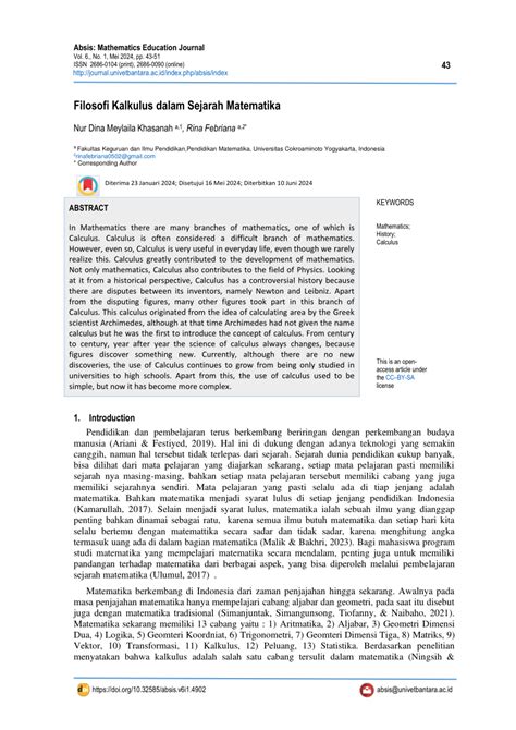 Filosofi Kalkulus dalam Sejarah Matematika - ResearchGate - wintechmobiles.com