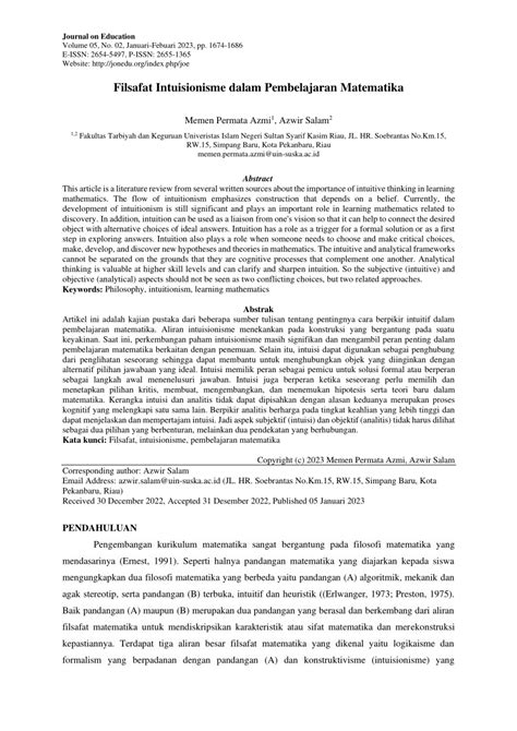 Filsafat Intuisionisme dalam Pembelajaran Matematika - wintechmobiles.com