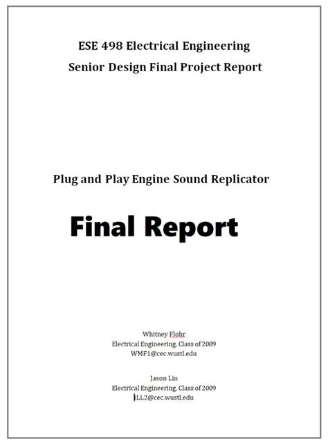 FINAL REPORT - Large & Associates