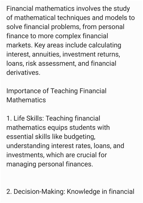 Financial Mathematics - Definition, Example, Use - wintechmobiles.com