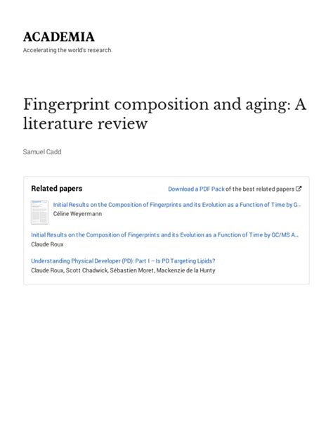 Fingerprint composition and aging: A literature review - wintechmobiles.com