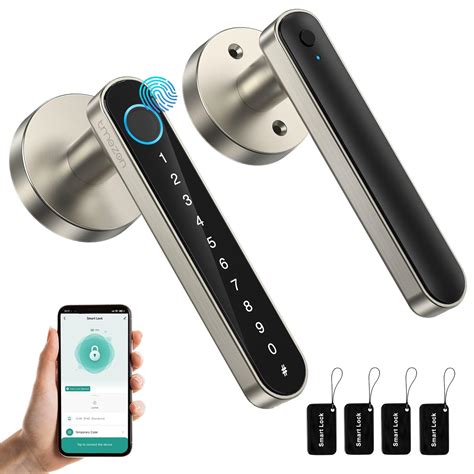 Fingerprint Smart Door Lock with Handle & Keypad - coolestguyplanet.net
