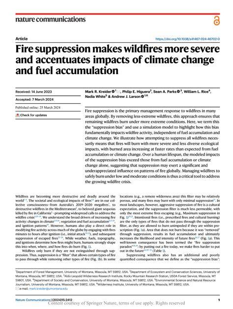 Fire suppression makes wildfires more severe and accentuates - raincitystudios.com