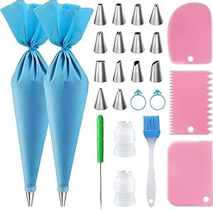 firstake Piping Bags and Tips Set - 100pcs Disposable … - raincitystudios.com
