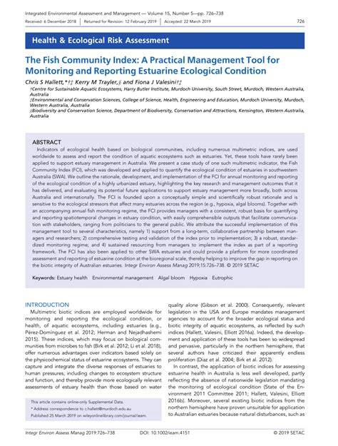 Fish Community Index: A Practical Management Tool for Monitoring … - raincitystudios.com