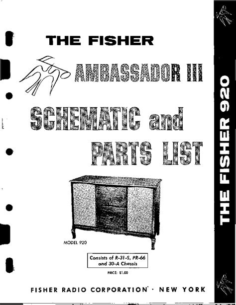 FISHER 920 AMBASSADOR-III Service Manual …