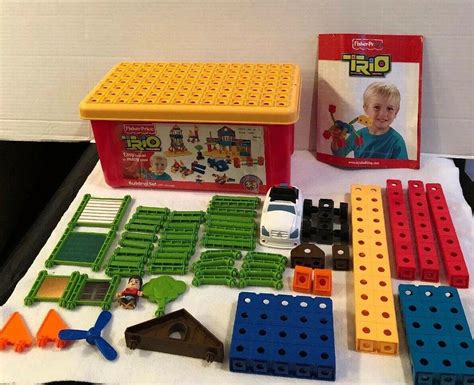 FISHER PRICE TRIO Blocks Building Set P6838 With Storage Box Complete