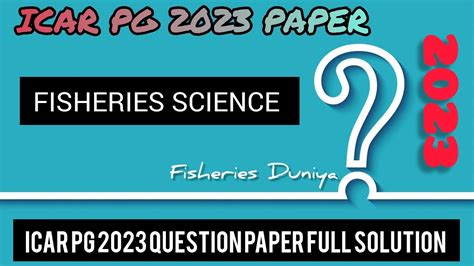 FISHERIES SCIENCE question papers pdf free download edubilla…