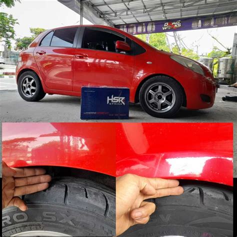 Fitment Mobil Yaris dengan Lowering Kit HSR - balustradellc