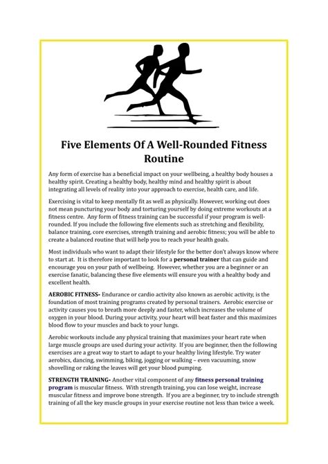 Fitness training: Elements of a well-rounded routine - balustradellc