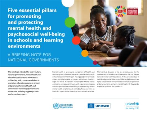 Five essential pillars for promoting and protecting mental health and ... - balustradellc