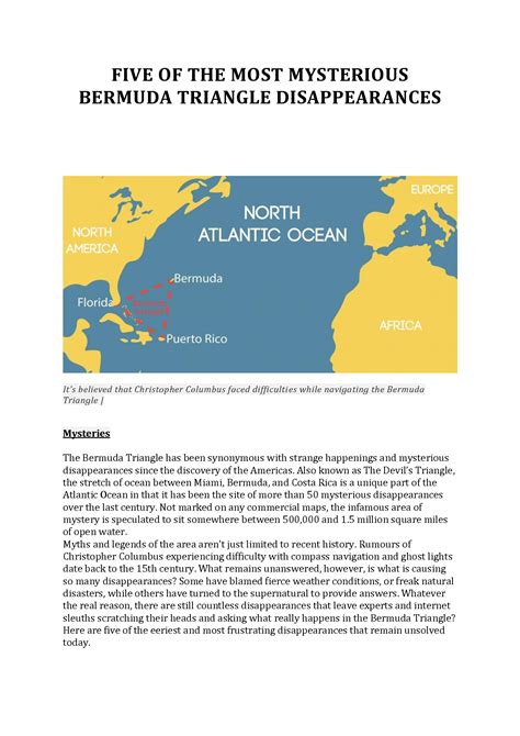 Five of the most mysterious Bermuda Triangle disappearances - balustradellc