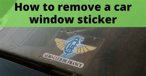 Five Ways to Remove a Sticker from Your Car Window - balustradellc