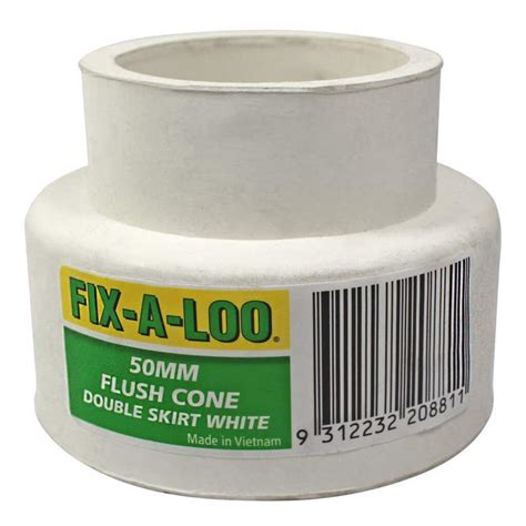 FIX-A-LOO Flush Cone Double Skirt White 50mm DeliverTrade