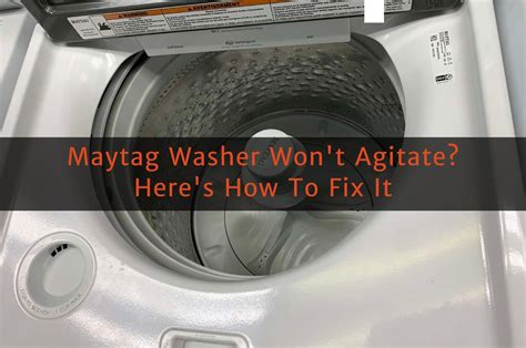 FIXED - MVWC565FW0 Maytag washer will agitate but it