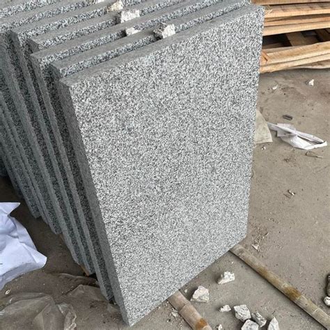 Flamed Panda Dark Grey Granite Tiles for Walkway - balustradellc