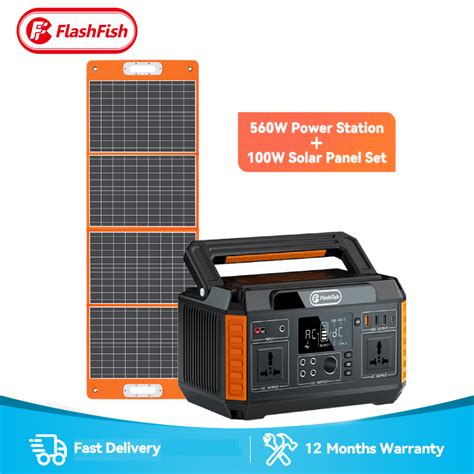 FlashFish P60 Portable Power Station | 560W 520Wh LiFePO4 Battery - balustradellc