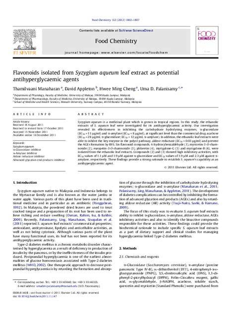 Flavonoids isolated from Syzygium aqueum leaf extract as potential ... - raincitystudios.com