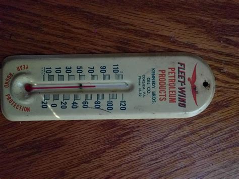 Fleet Wing Thermometer - Antique Advertising - muktibox.com