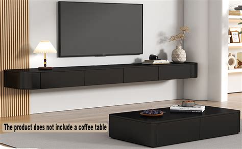 Floating TV Stand with Drawers Wall Mounted Media Console for ... - balustradellc