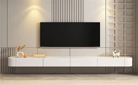 Floating TV Unit - Modern Wall-Mounted Media Console with - balustradellc