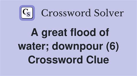 FLOODED WITH WATER crossword clue - All synonyms & answers