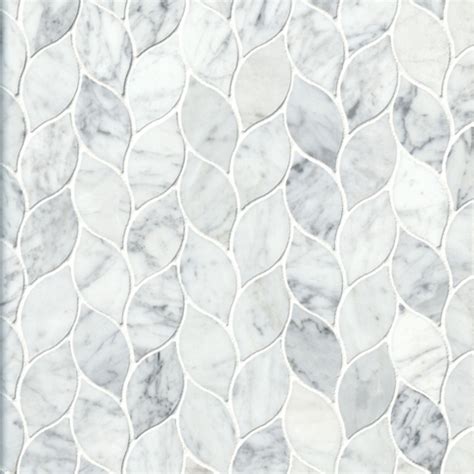 Flora Carrara Marble Mosaic Wall and Floor Tile - balustradellc