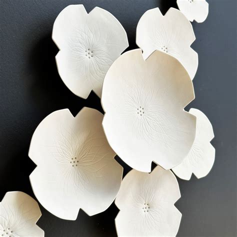 Floral Ceramic Wall Sculptures - Elizabeth Prince … - balustradellc