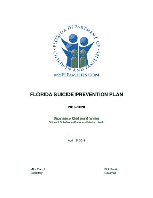 FLORIDA SUICIDE PREVENTION PLAN - flgov.com