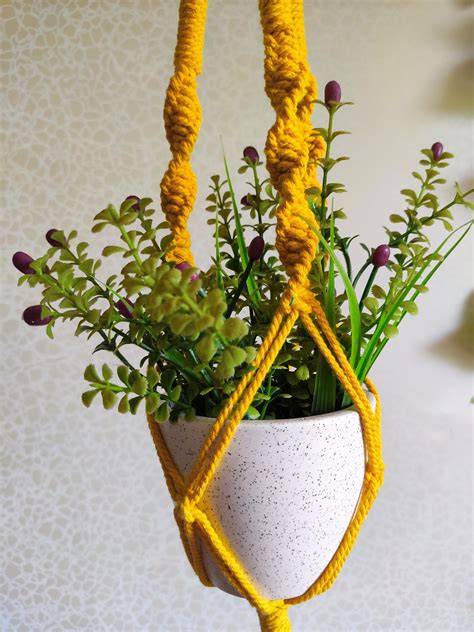 Flower Macrame Plant Holder - Etsy - raincitystudios.com