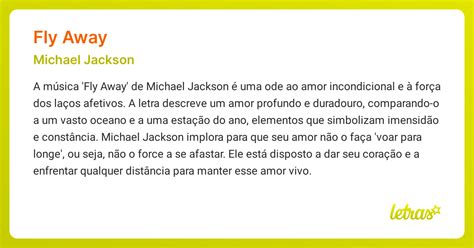 FLY AWAY - Michael Jackson - LETRAS.COM