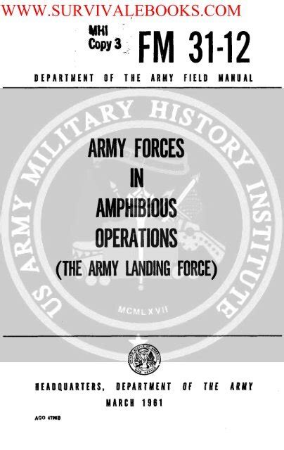 FM 31-12 Army Forces in amphibious operations 1961