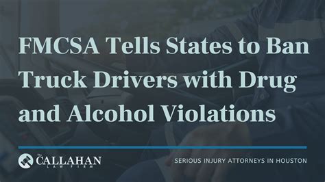 FMCSA tells states to ban drivers with drug, alcohol strikes