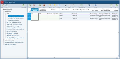 FMECA Worksheet - Relyence