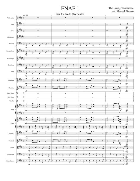FNAF 1 Sheet music for Piano, Trumpet (In B Flat), Trombone, Flute