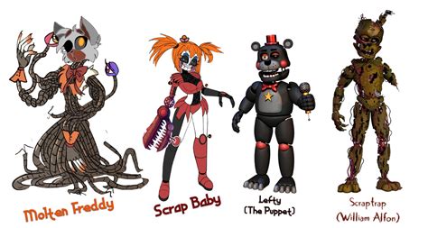 FNAF 6 - All Animatronic Salvage Minigames (Freddy …