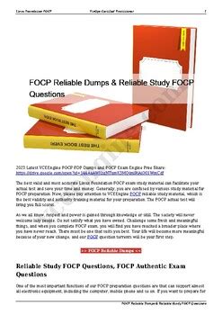 FOCP Reliable Braindumps Ebook