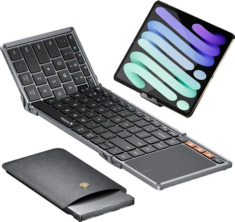 Foldable Keyboard with Touchpad, XK01 TP Folding Portable Keyboard ... - balustradellc