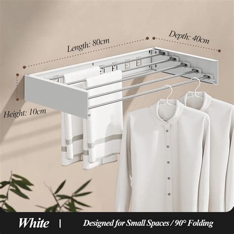 Folding Clothes Drying Rack Wall Mounted - balustradellc