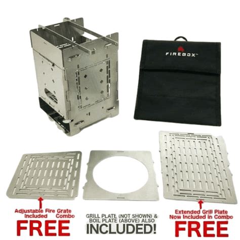 Folding Firebox Campfire Stove (Gen 2) - Deluxe Kit - balustradellc